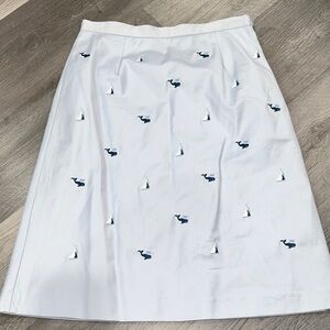 Brooks Brothers Baby blue white sail skirt